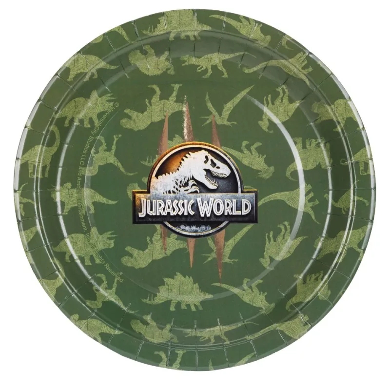 Χάρτινα Πιάτα φαγητού - Jurassic World (6 τεμ)