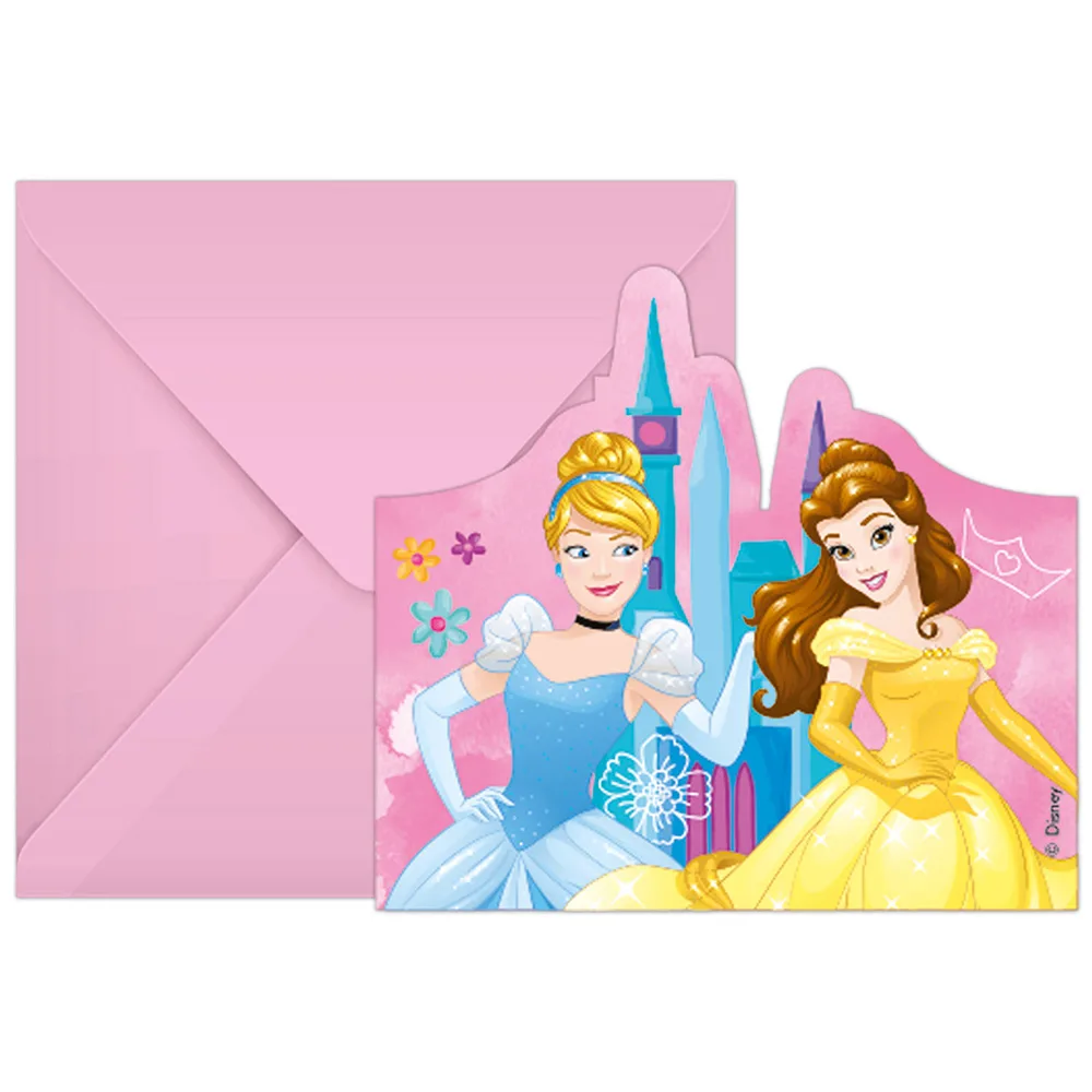 Προσκλήσεις πάρτυ Πριγκίπισσες Disney – Live your Story (6 τεμ)