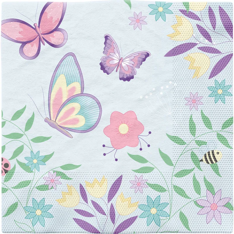 Χαρτοπετσέτες Πάρτυ - Πεταλούδες Flutter (16 Tεμ)