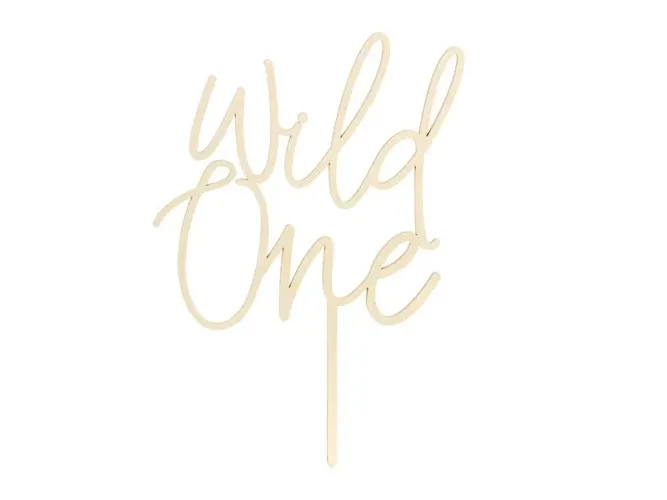 Ξύλινο topper τούρτας Wild One