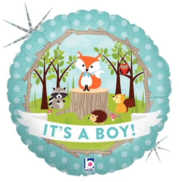 18" Μπαλόνι γέννησης Δάσος Baby Boy