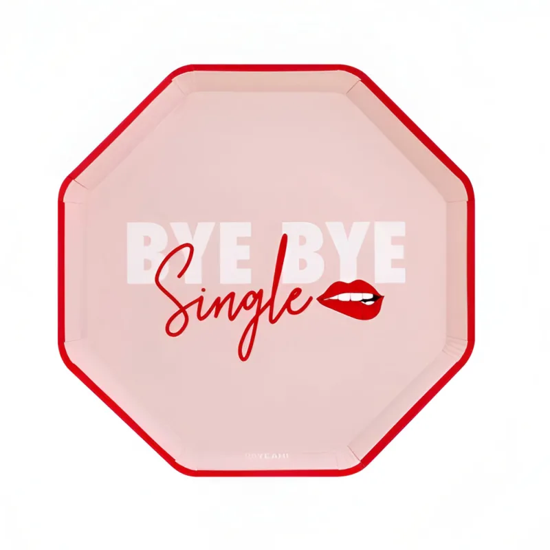 Πιάτα bachelorette "Bye Bye Single" (6 τεμ)