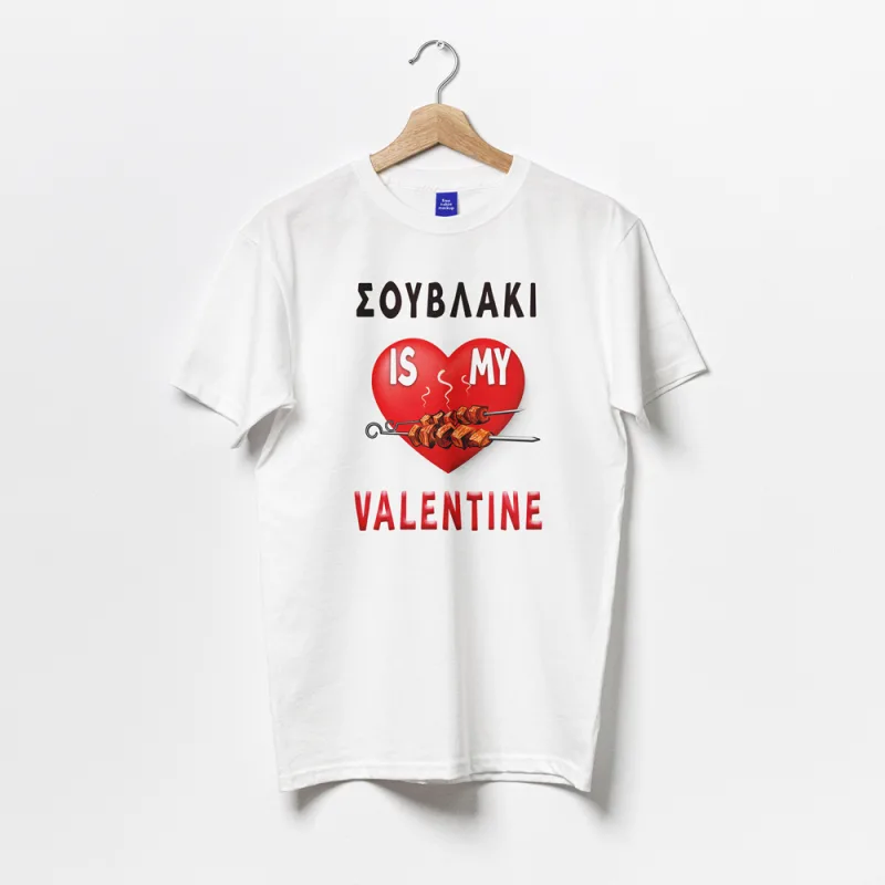 Μπλούζα - Σουβλάκι is my Valentine