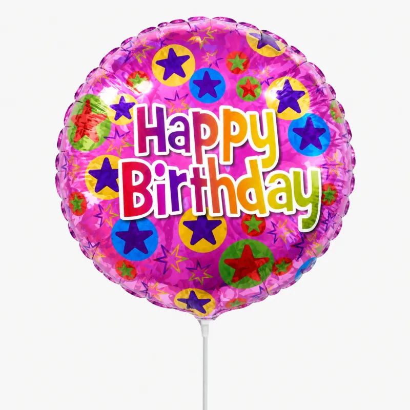 10'' Μπαλόνι Πολύχρωμο Happy Birthday