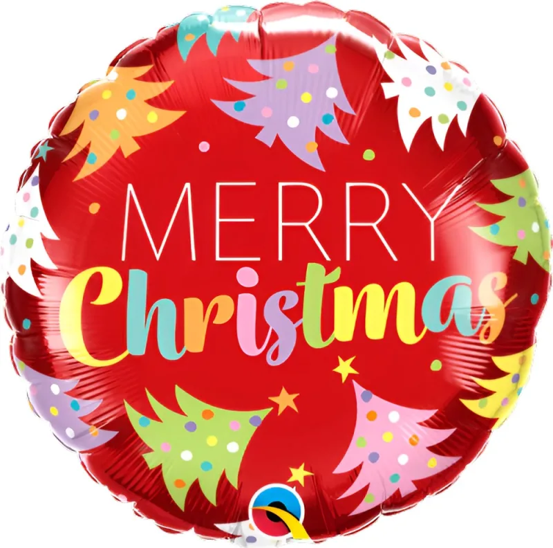 18'' Μπαλόνι Χριστουγεννιάτικα δεντράκια ''Merry Christmas''