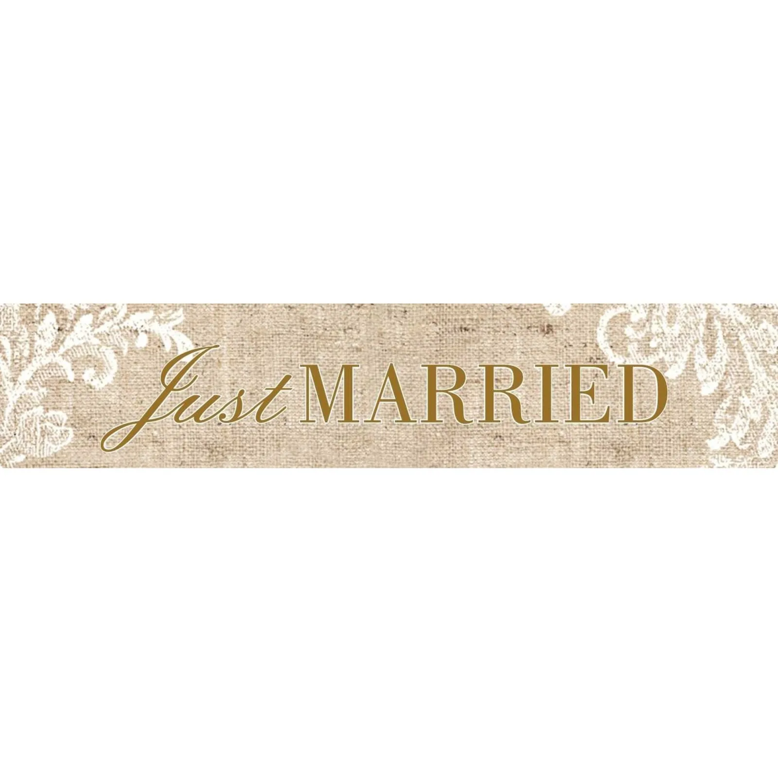 Πινακίδα αυτοκινήτου γάμου "Just Married" Vintage (2 τεμ)