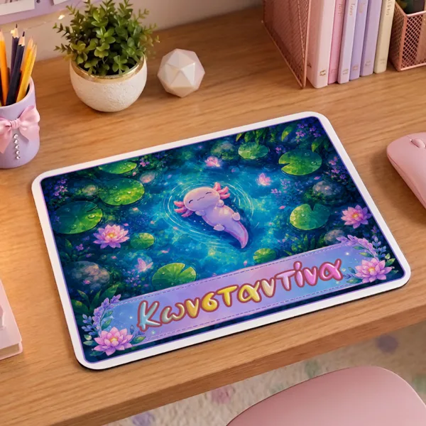 Mouse Pad Gaming - Magic Axolotl με Όνομα