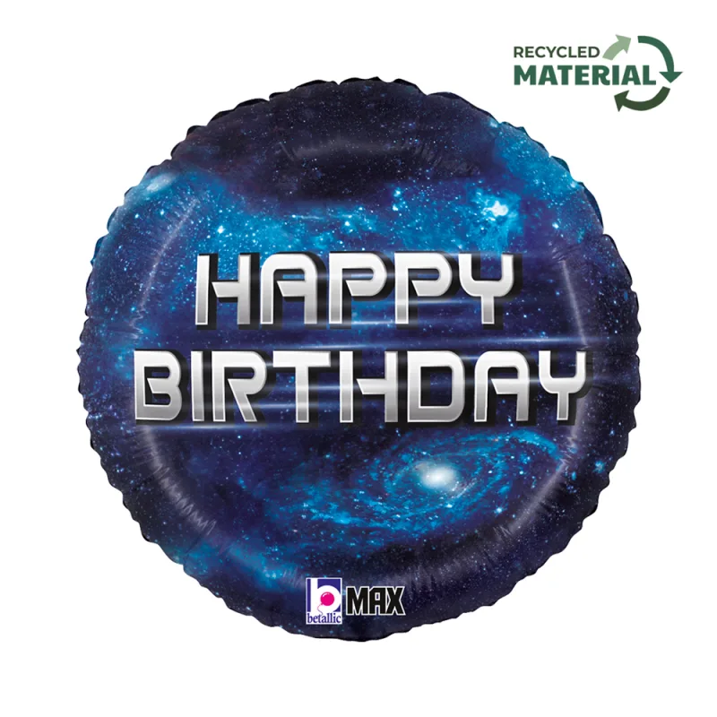 18" Μπαλόνι Γαλαξίας Happy Birthday