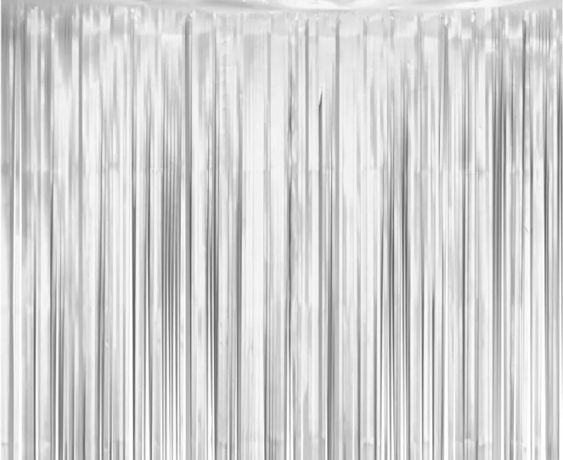 Ασημί ματ Κουρτίνα πάρτυ (200x100cm)
