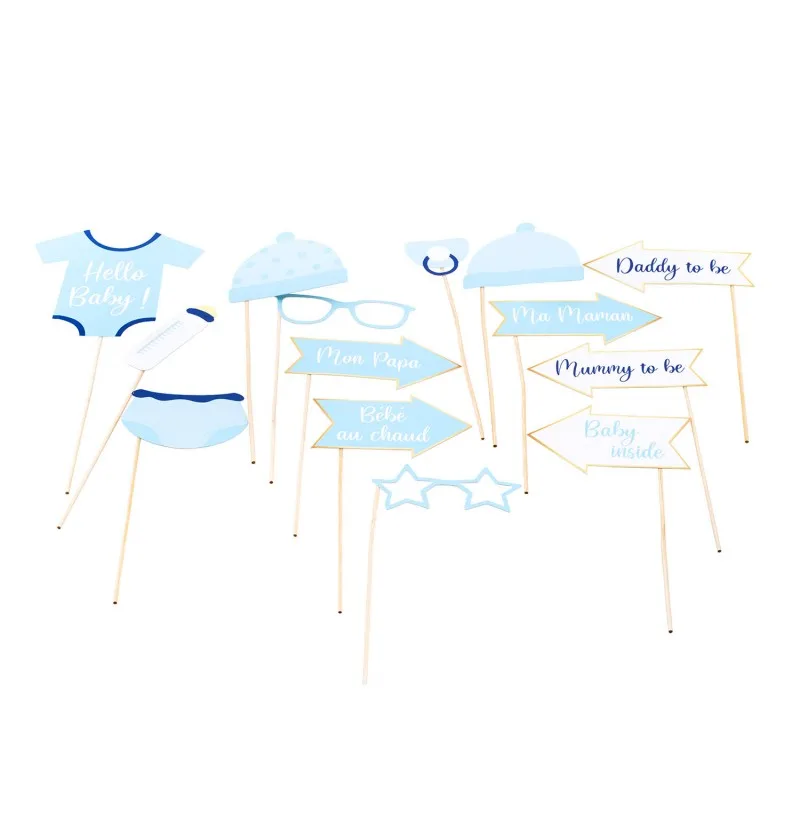 Στικάκια PhotoBooth Baby Shower Boy (11 τεμ)