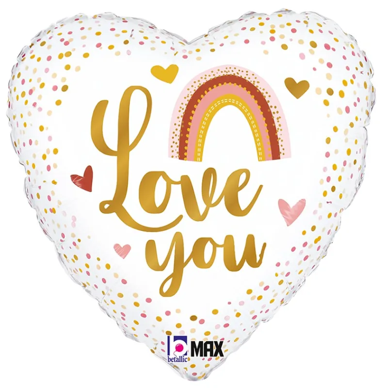 18" Μπαλόνι Καρδιά Βoho Love You