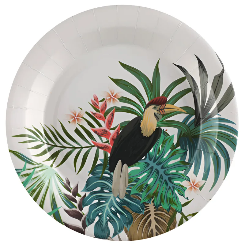 Πιάτα πάρτυ Tropical Tucan (10 τεμ)