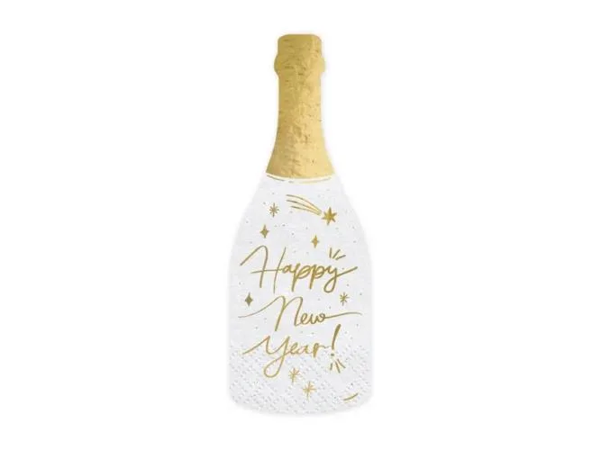 Χαρτοπετσέτες Σαμπάνια - Happy New Year (20 τεμ)