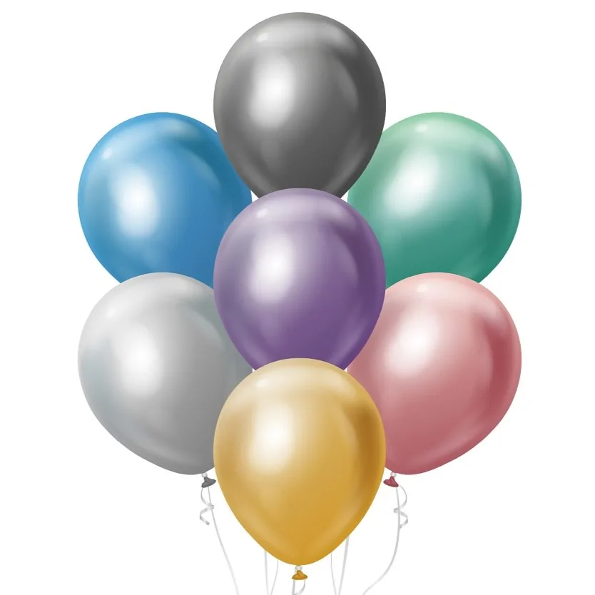 12″ Platinum Assorted Latex μπαλόνια (7 τεμ)