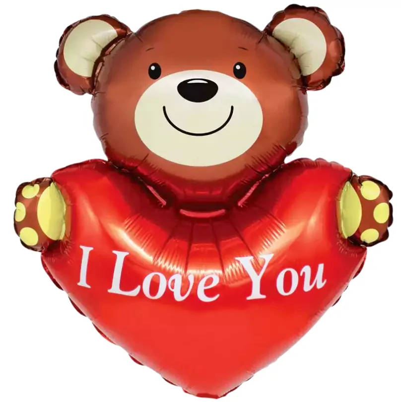 25″ Μπαλόνι Αρκουδάκι με καρδιά I Love you