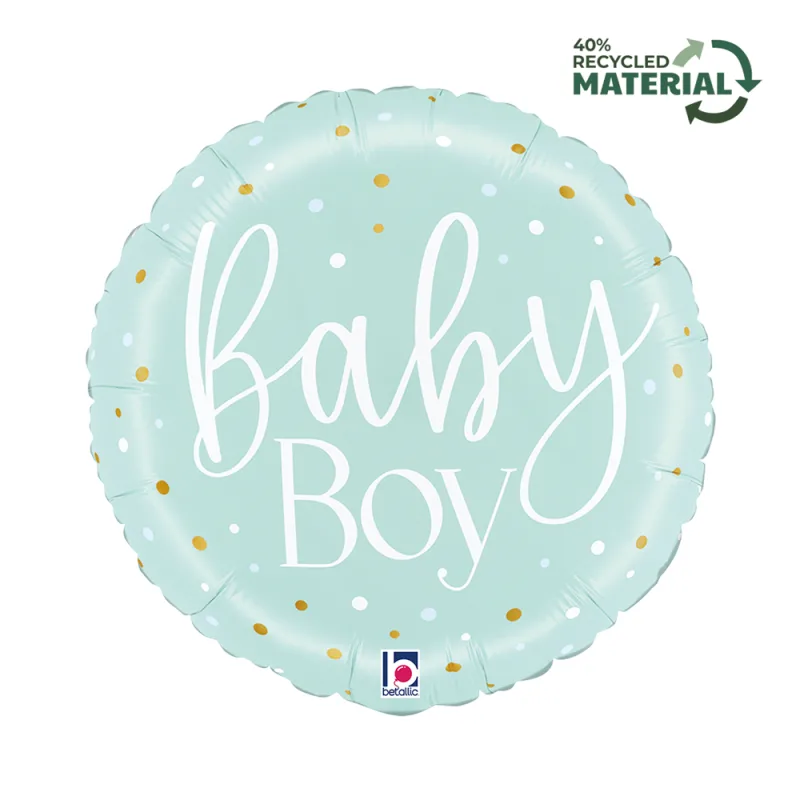 18" Μπαλόνι Στρογγυλό Μέντα - Baby Boy