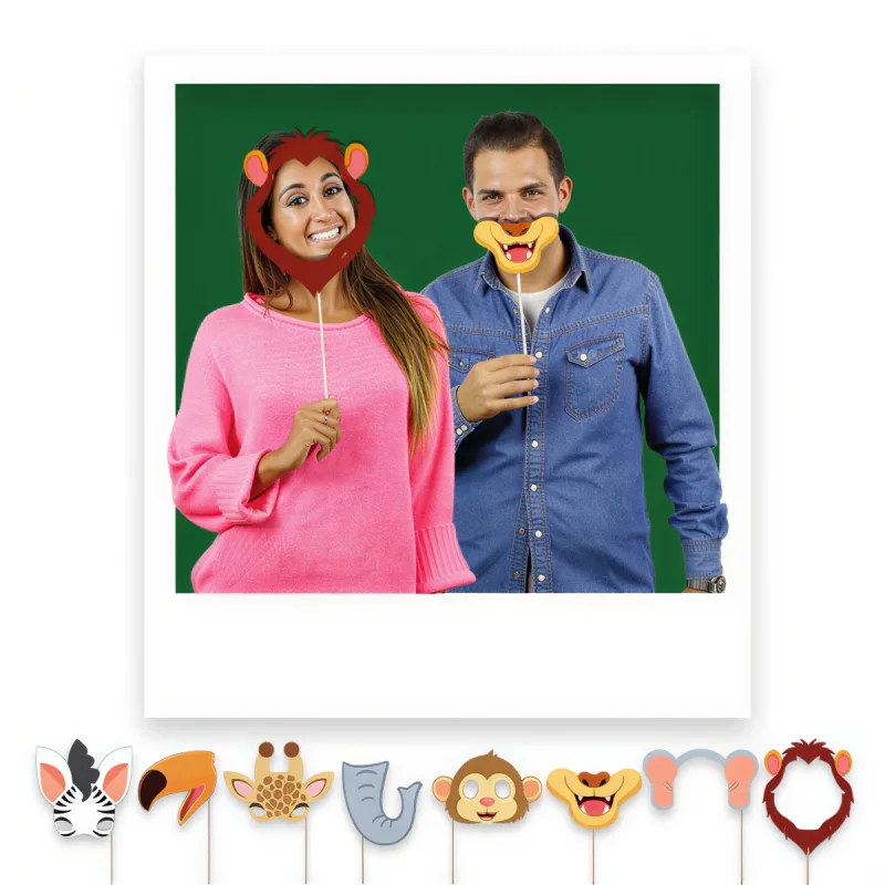 Photobooth Props - Ζωάκια της Ζούγκλας (8 τεμ)