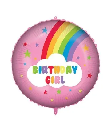 18" Μπαλόνι Birthday Girl Ουράνιο Τόξο