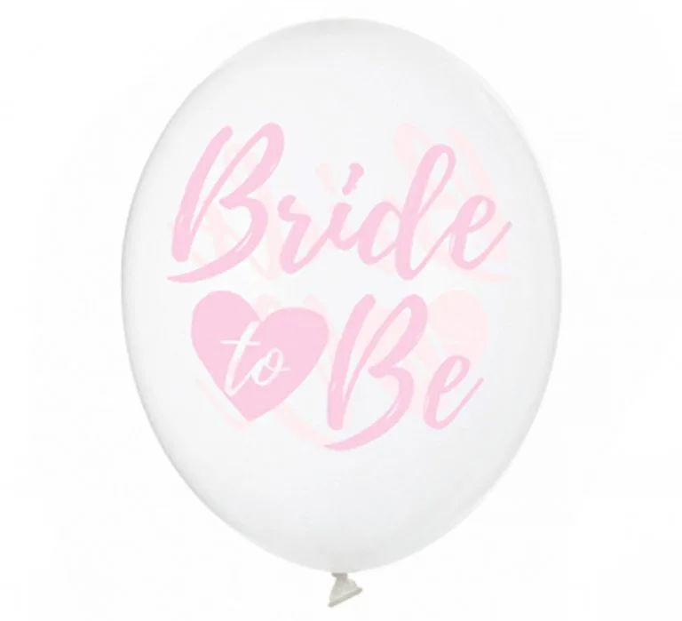 Σετ Διάφανα με ροζ Μπαλόνια Bride to Be (6 τεμ)