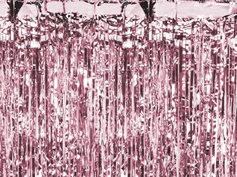 Ροζ-Xρυσή foil Κουρτίνα Πάρτυ (90x250cm)