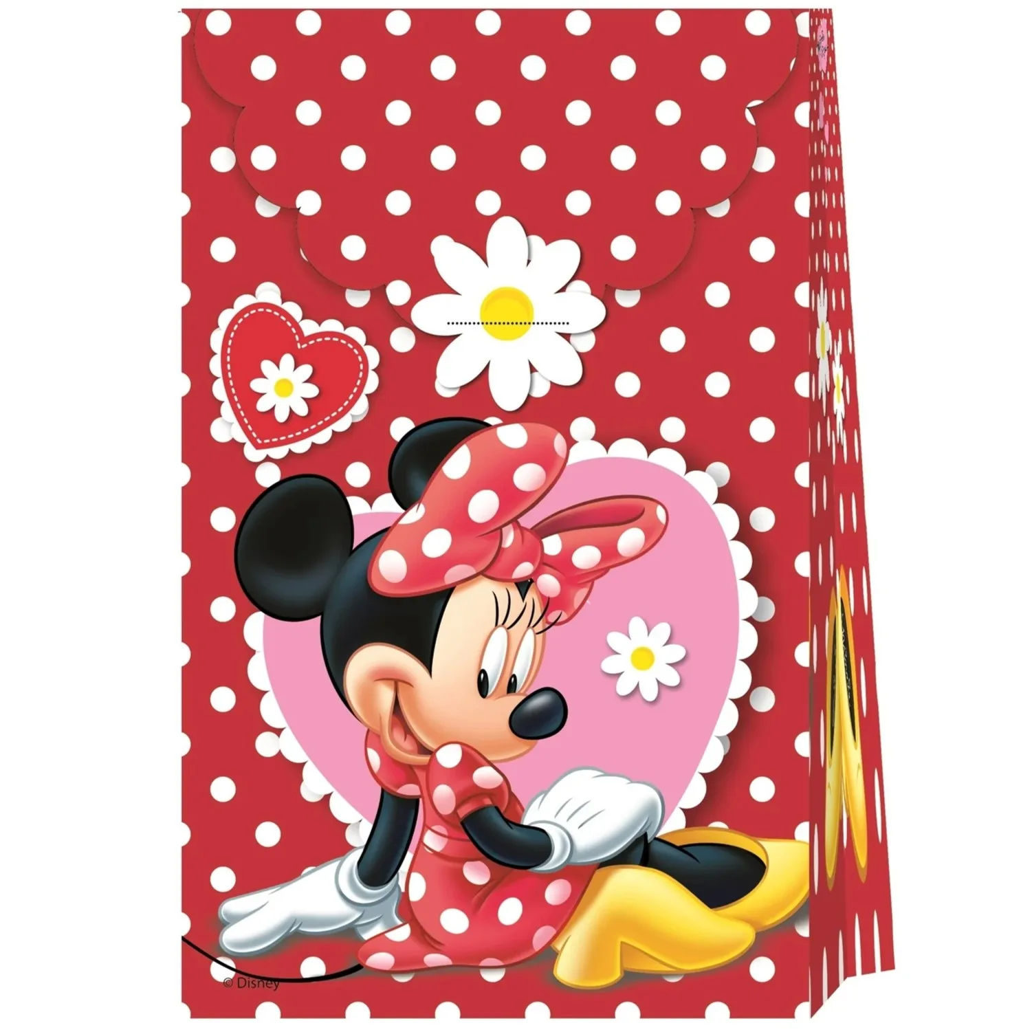 Σακουλάκια δώρων Minnie κόκκινα πουά (6 τεμ)