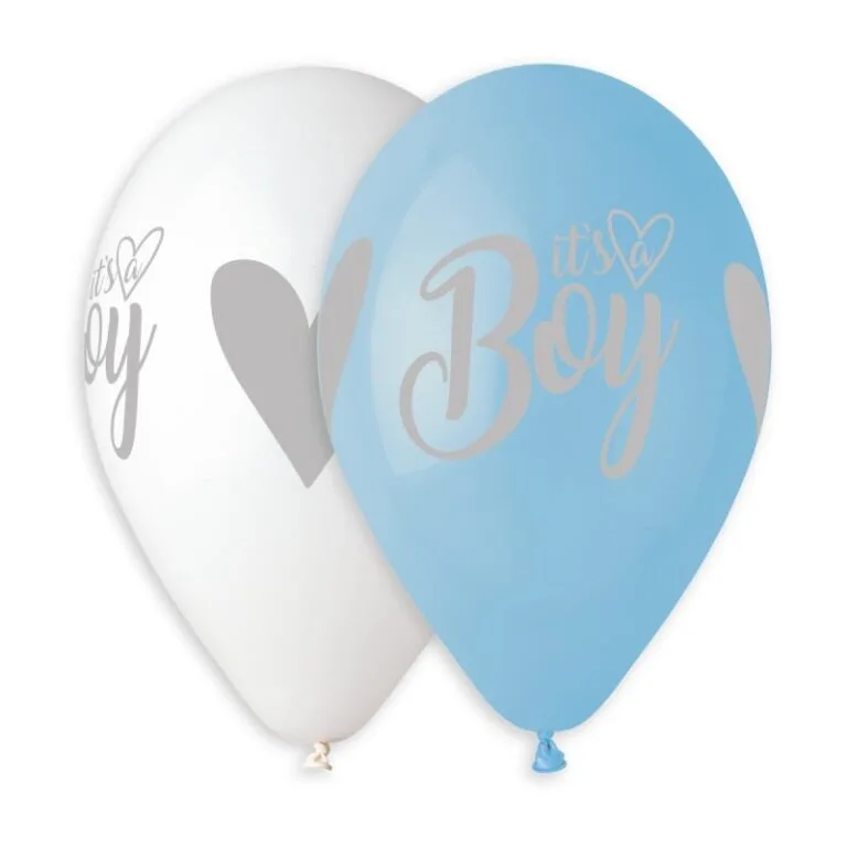 Μπαλόνι It's a Boy ασημί εκτύπωση 13" (25 τεμ)