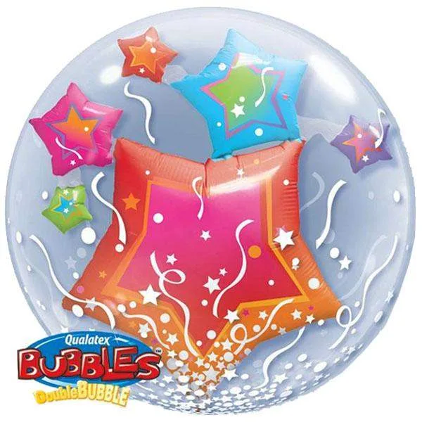 22" Μπαλόνι Bubble Αστέρια Celebration