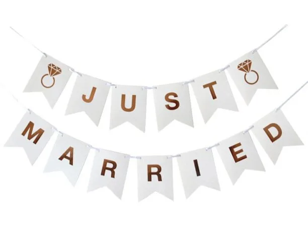 Σημαιάκια γάμου Just Married 300cm