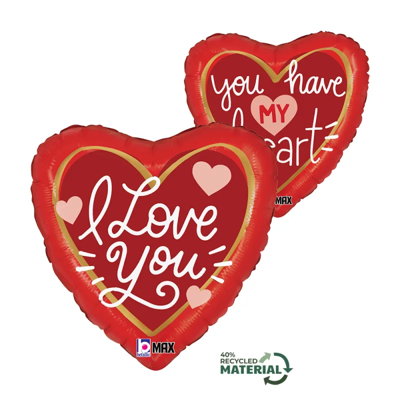 18" Μπαλόνι Καρδιά Love You - You have my Heart