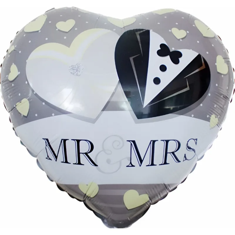 18″ Μπαλόνι Καρδιά Mr and Mrs