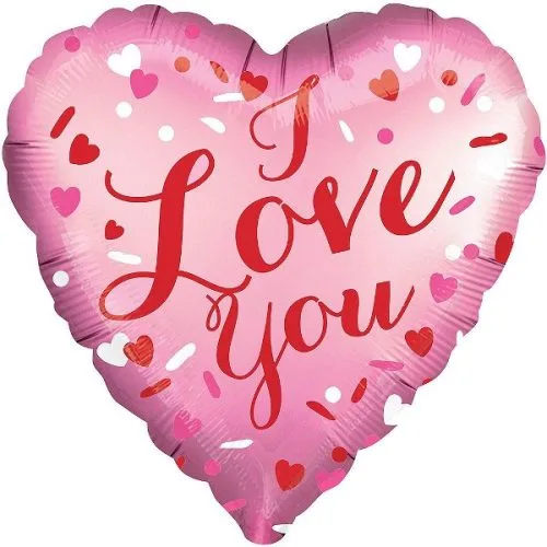 18'' Μπαλόνι ροζ καρδιά Ι Love You