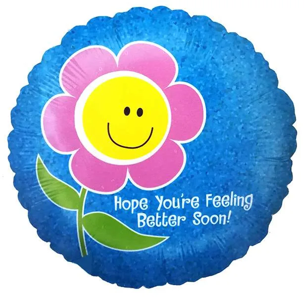 18" Μπαλόνι Λουλούδι "Hope feeling better"