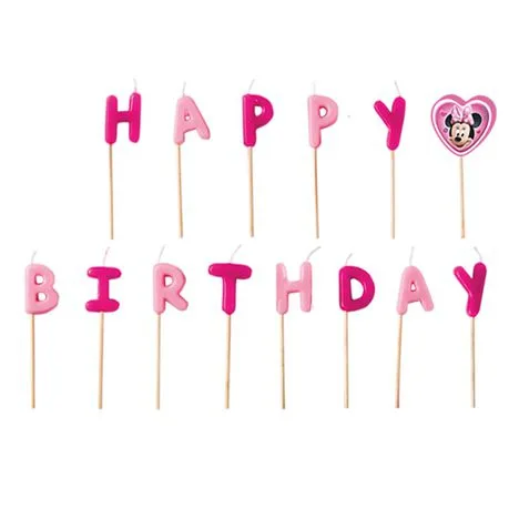 Κεράκια Happy Birthday - Minnie Mouse (14 τεμ)