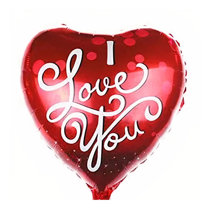 18" Μπαλόνι Καρδιά Love You καλλιγραφικά