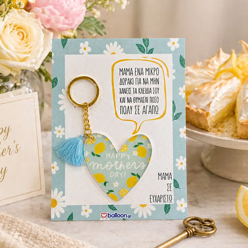 Μπρελόκ Καρδιά για Μαμά – Happy Mother's Day