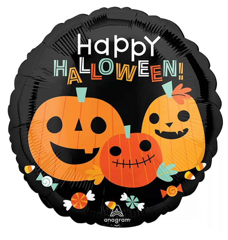 18'' Μπαλόνι ''Happy Halloween'' Κολοκύθες