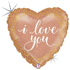 18" Μπαλόνι αγάπης Holographic "I Love You"