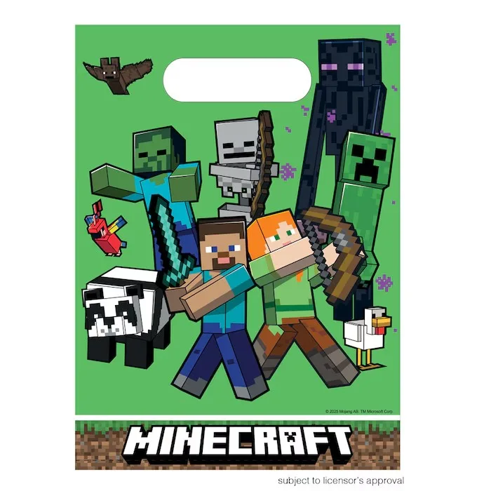 Πλαστικά Σακουλάκια για Δωράκια - Minecraft (6 τεμ)
