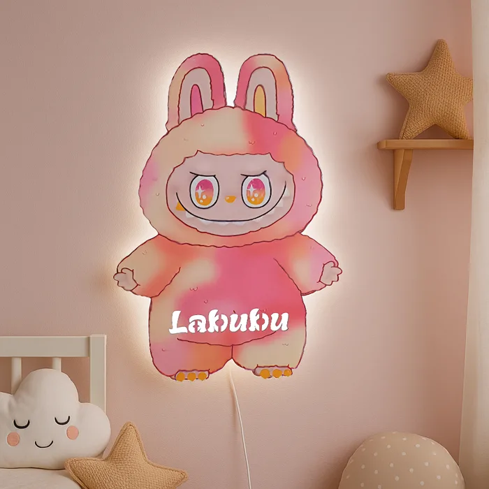 Ξύλινο φωτιστικό LABUBU