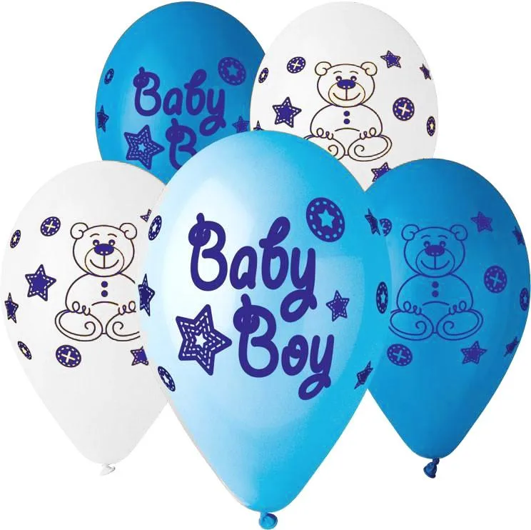 12" Μπαλόνι Baby boy αρκουδάκι (25 τεμ)