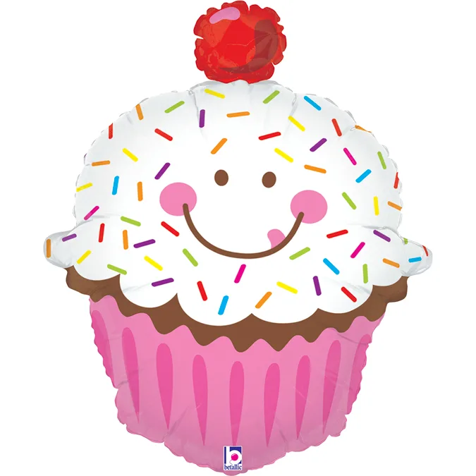 31" Μπαλόνι Χαμογελαστό Cupcake