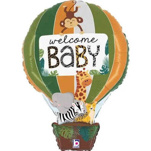 30" Μπαλόνι Αερόστατο Welcome Baby Ζώα της Ζούγκλας