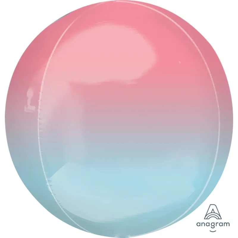 16" Μπαλόνι Ombre παστέλ Λιλά &amp; γαλάζιο