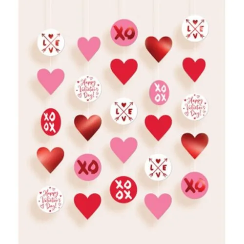 Κρεμαστές Γιρλάντες Happy Valentine's Day (5 τεμ)