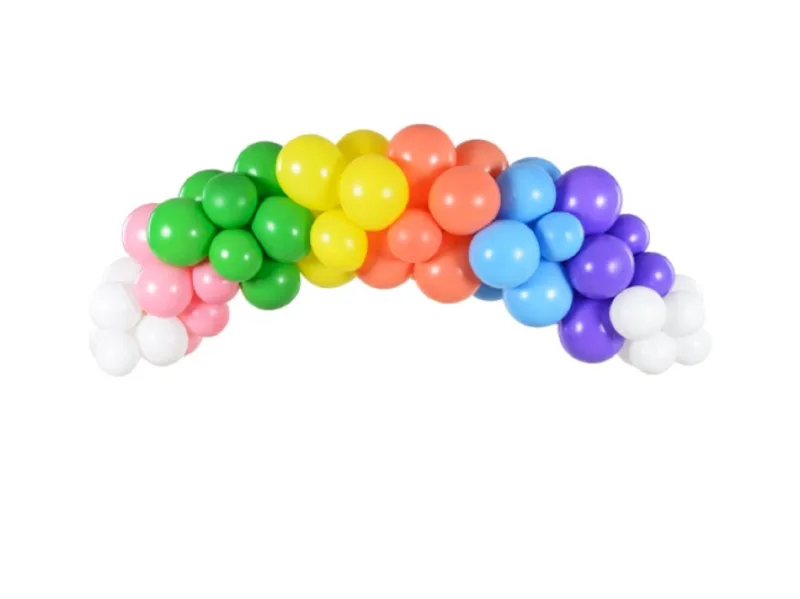 DIY Γιρλάντα με Μπαλόνια Rainbow (60 τεμ)