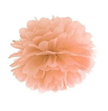 Ροδακινί χάρτινο Pom Pom