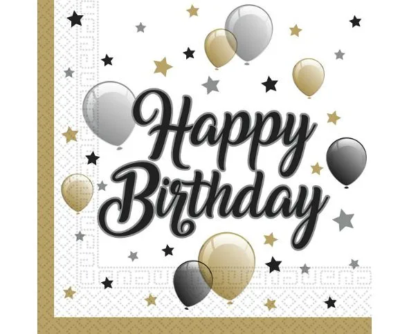 Χαρτοπετσέτες Happy Birthday (20 τεμ)