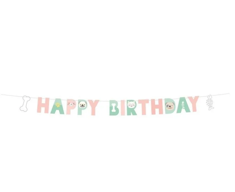 Γιρλάντα "Happy Birthday" Hello Pets