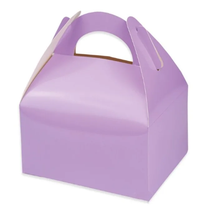 Λιλά Lunch Box – Χάρτινα Κουτάκια Φαγητού (6 τεμ)
