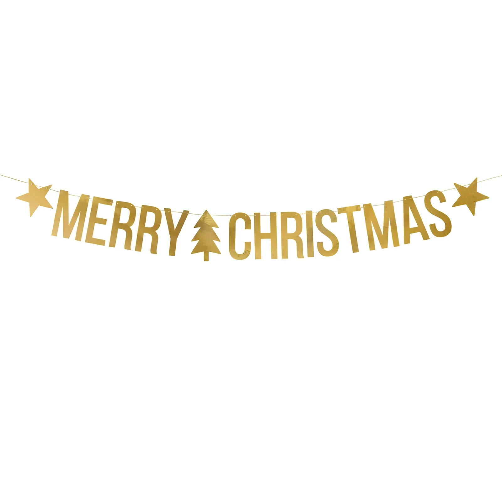 Χρυσή Γιρλάντα Merry Christmas 150cm